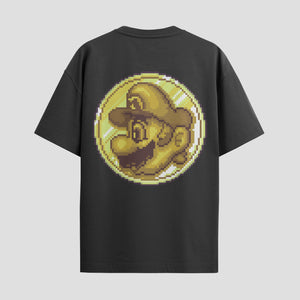 Playera urbana de anime y gaming ExtraLife MX, corte Standard Fit unisex ligero y transpirable en color Deep Black y Pure White, ropa de uso diario para gym y casual.