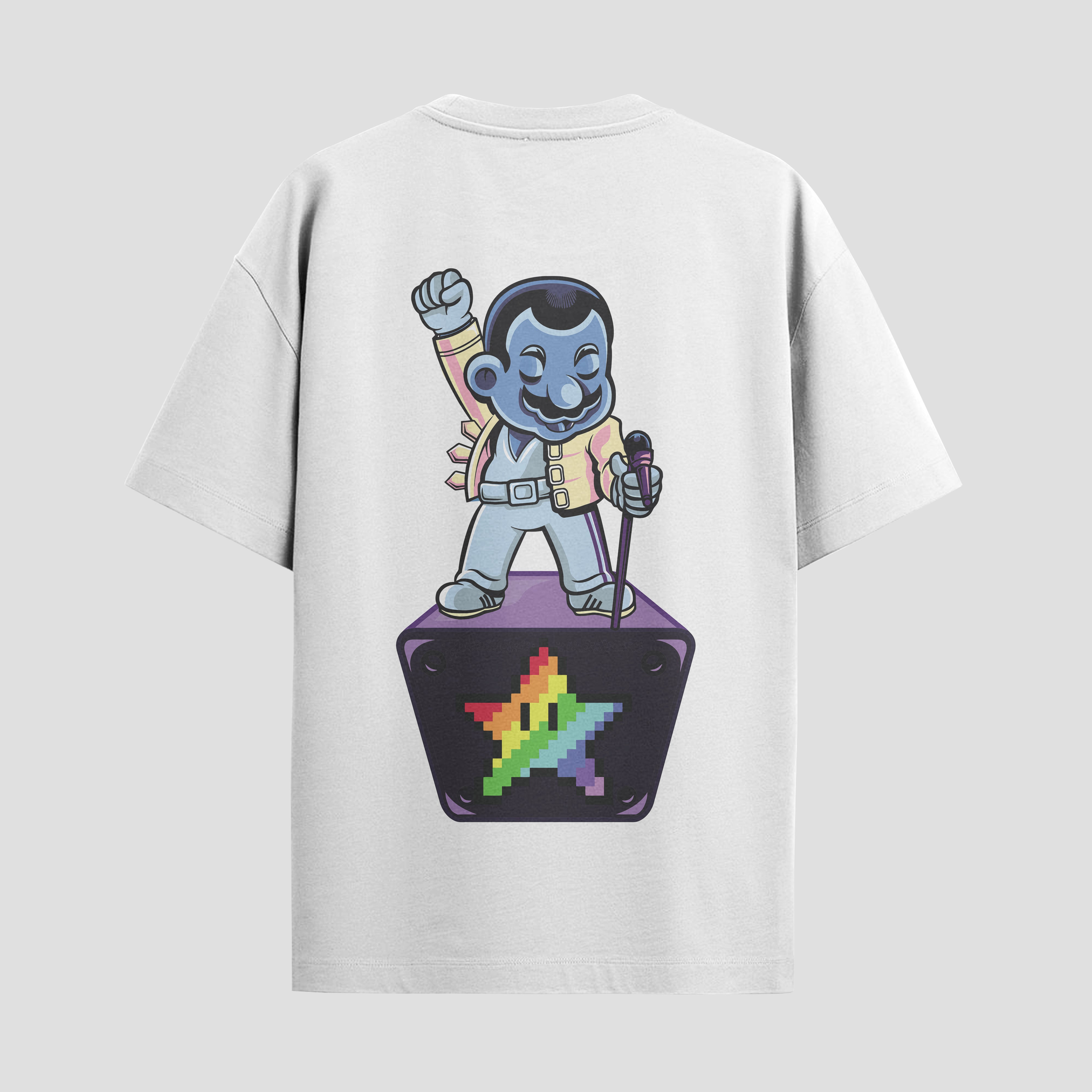 Playera urbana de anime y gaming ExtraLife MX, corte Standard Fit unisex ligero y transpirable en color Deep Black y Pure White, ropa de uso diario para gym y casual.