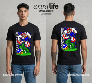 El Reino del Fontanero | El Saltador del Reino #02210 - Playera Standard Fit | Deep Black - Foto en modelo