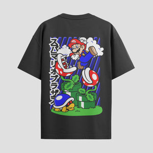 Playera urbana de anime y gaming ExtraLife MX, corte Standard Fit unisex ligero y transpirable en color Deep Black y Pure White, ropa de uso diario para gym y casual.