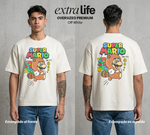 El Reino del Fontanero | El Fontanero del Bien #02211 - Playera Oversized Premium | Off White - Foto en modelo