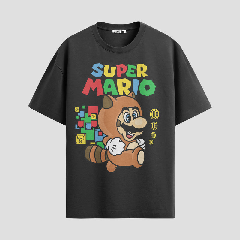 Playera urbana de anime y gaming ExtraLife MX, corte Standard Fit unisex ligero y transpirable en color Deep Black y Pure White, ropa de uso diario para gym y casual.