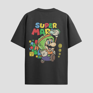 Playera urbana de anime y gaming ExtraLife MX, corte Standard Fit unisex ligero y transpirable en color Deep Black y Pure White, ropa de uso diario para gym y casual.