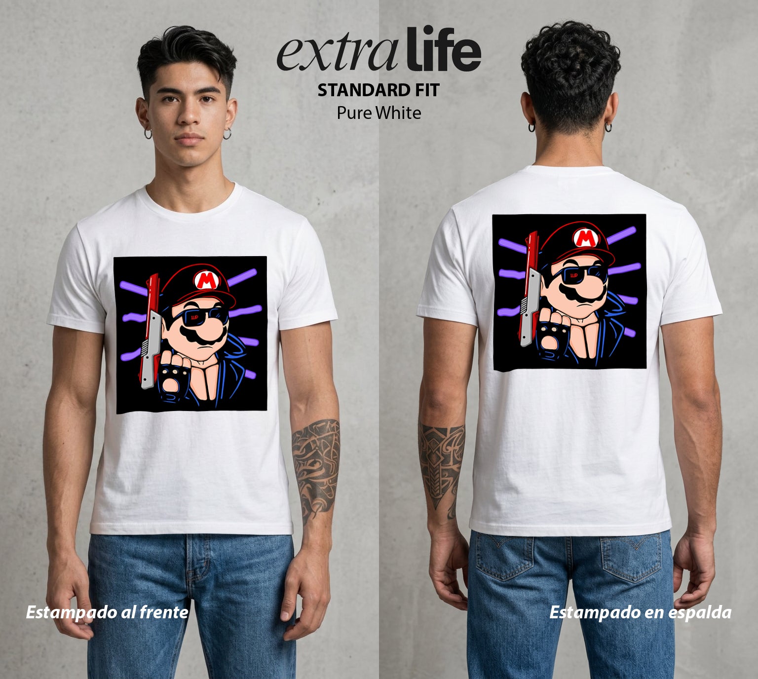 El Reino del Fontanero | El Explorador del Reino #02219 - Playera Standard Fit | Pure White - Foto en modelo
