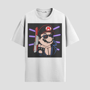 Playera urbana de anime y gaming ExtraLife MX, corte Standard Fit unisex ligero y transpirable en color Deep Black y Pure White, ropa de uso diario para gym y casual.