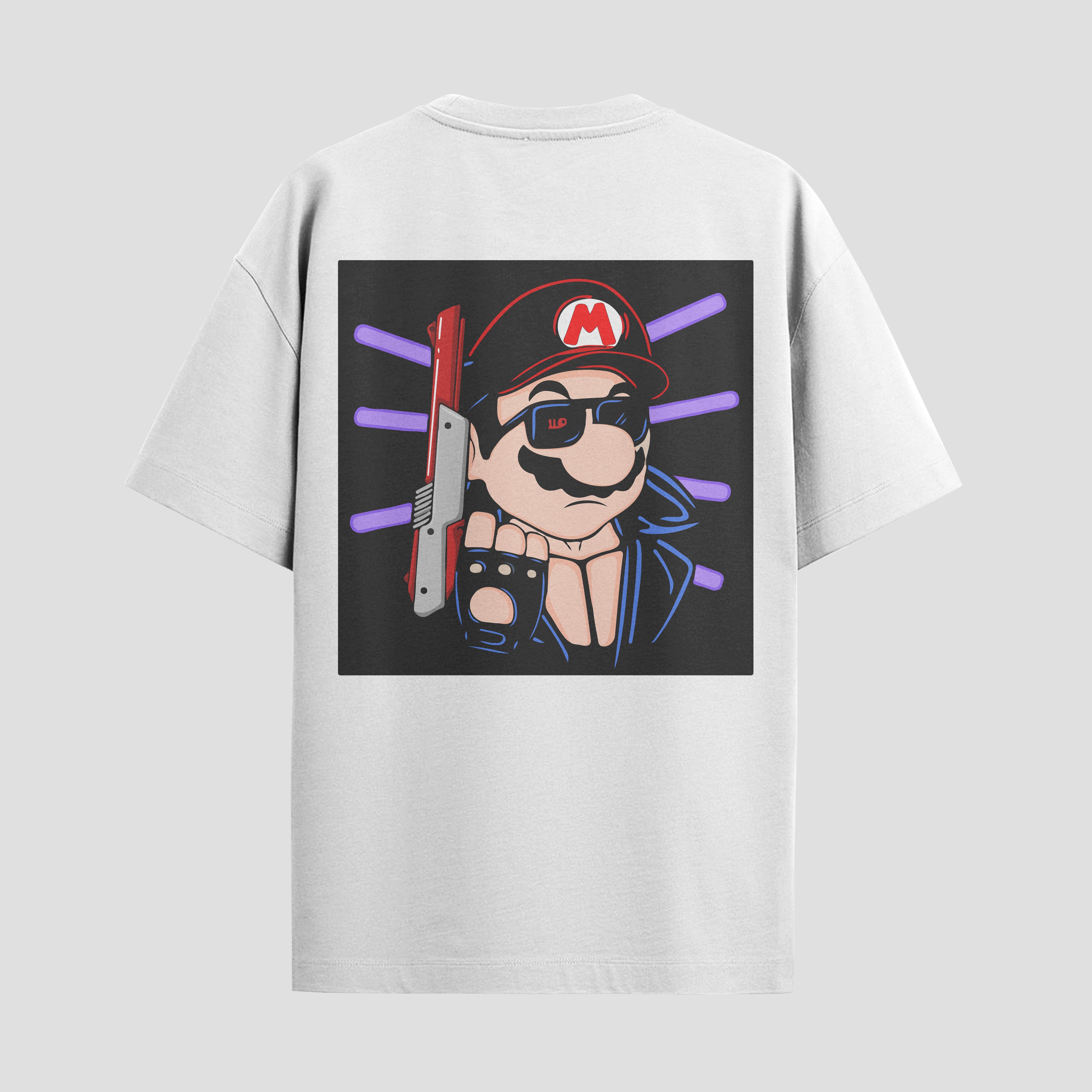 Playera urbana de anime y gaming ExtraLife MX, corte Standard Fit unisex ligero y transpirable en color Deep Black y Pure White, ropa de uso diario para gym y casual.