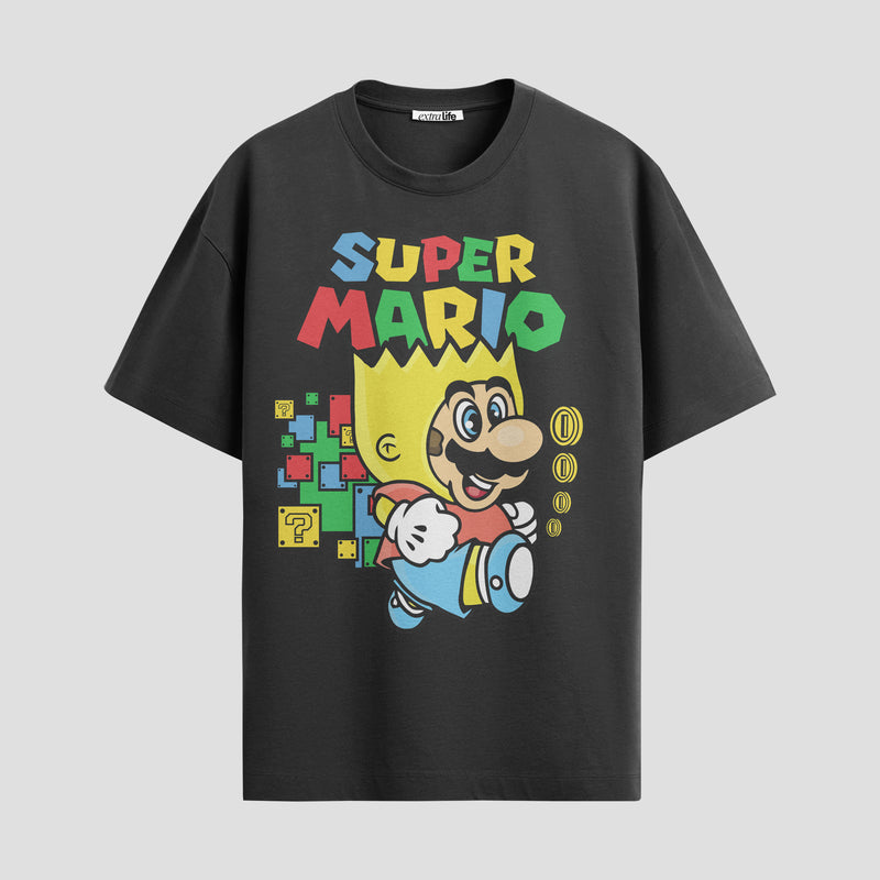 Playera urbana de anime y gaming ExtraLife MX, corte Standard Fit unisex ligero y transpirable en color Deep Black y Pure White, ropa de uso diario para gym y casual.