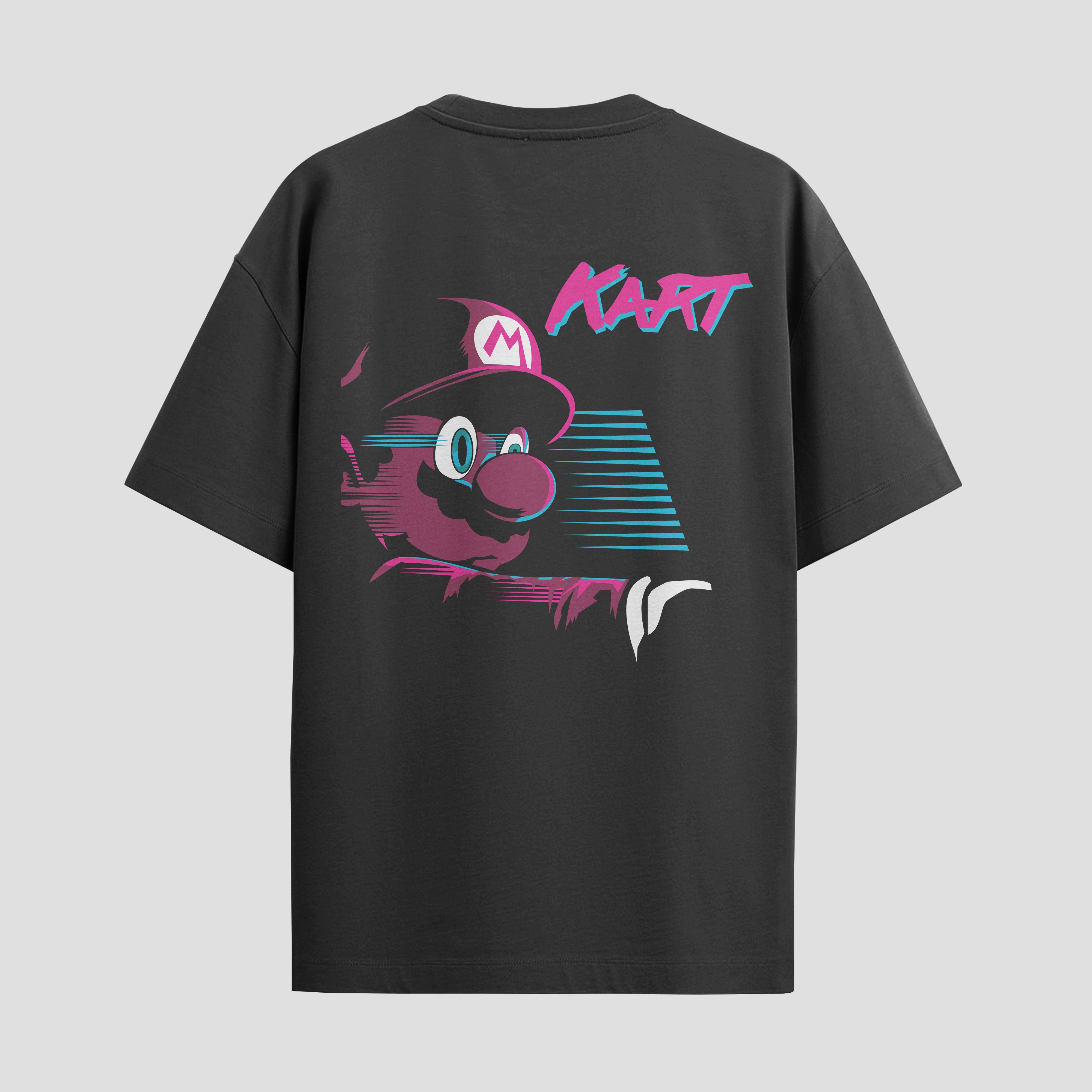 Playera urbana de anime y gaming ExtraLife MX, corte Standard Fit unisex ligero y transpirable en color Deep Black y Pure White, ropa de uso diario para gym y casual.