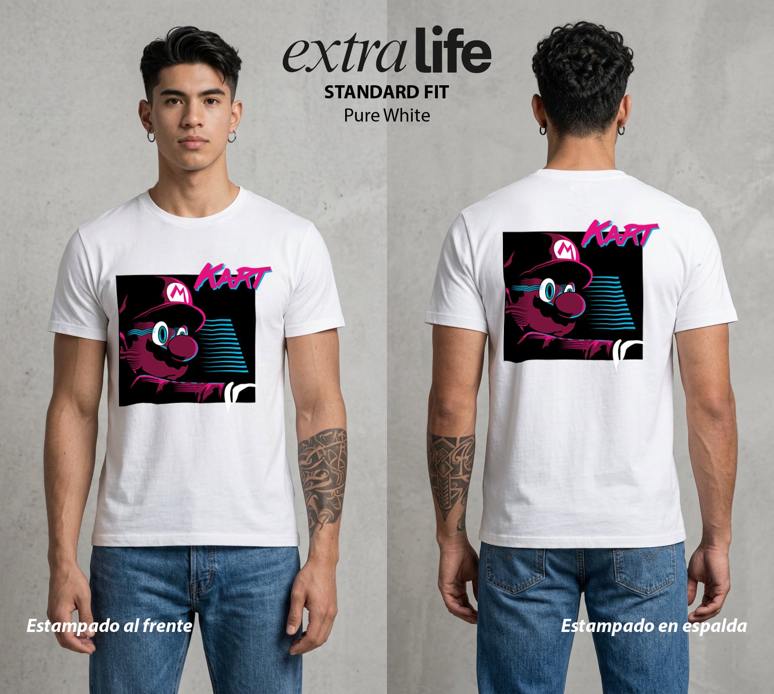 El Reino del Fontanero | El Explorador del Reino #02226 - Playera Standard Fit | Pure White - Foto en modelo