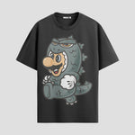 Playera urbana de anime y gaming ExtraLife MX, corte Standard Fit unisex ligero y transpirable en color Deep Black y Pure White, ropa de uso diario para gym y casual.