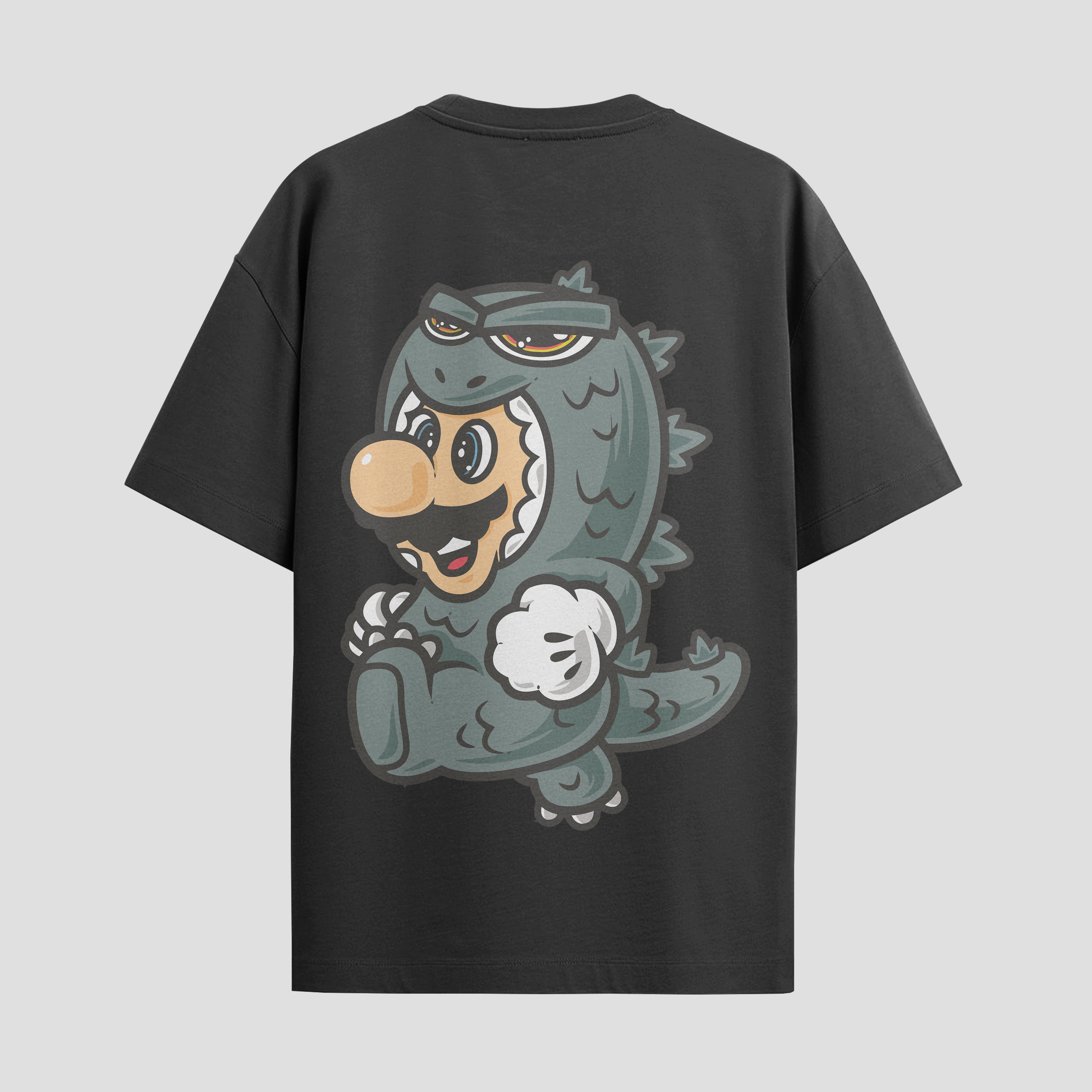 Playera urbana de anime y gaming ExtraLife MX, corte Standard Fit unisex ligero y transpirable en color Deep Black y Pure White, ropa de uso diario para gym y casual.
