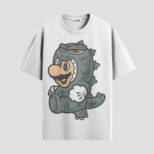 Playera urbana de anime y gaming ExtraLife MX, corte Standard Fit unisex ligero y transpirable en color Deep Black y Pure White, ropa de uso diario para gym y casual.