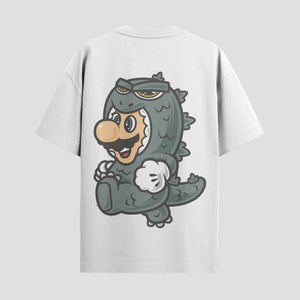 Playera urbana de anime y gaming ExtraLife MX, corte Standard Fit unisex ligero y transpirable en color Deep Black y Pure White, ropa de uso diario para gym y casual.
