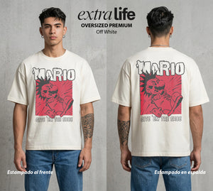El Reino del Fontanero | El Viajero del Reino #02228 - Playera Oversized Premium | Off White - Foto en modelo