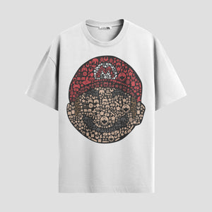 Playera urbana de anime y gaming ExtraLife MX, corte Standard Fit unisex ligero y transpirable en color Deep Black y Pure White, ropa de uso diario para gym y casual.