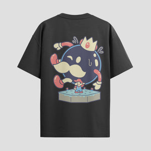 Playera urbana de anime y gaming ExtraLife MX, corte Standard Fit unisex ligero y transpirable en color Deep Black y Pure White, ropa de uso diario para gym y casual.