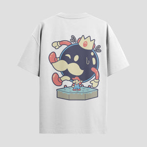 Playera urbana de anime y gaming ExtraLife MX, corte Standard Fit unisex ligero y transpirable en color Deep Black y Pure White, ropa de uso diario para gym y casual.