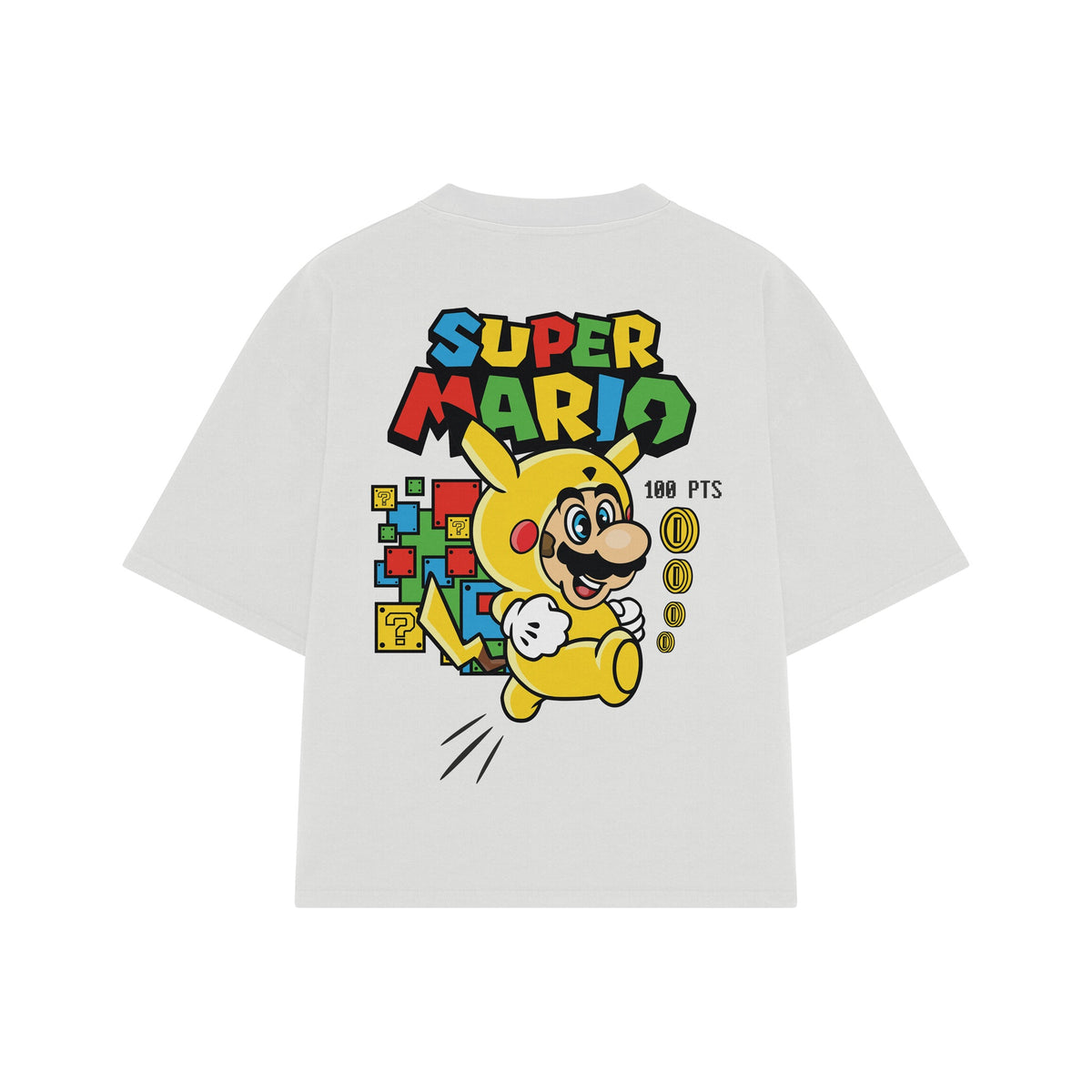 Playera streetwear premium de anime y gaming ExtraLife MX, corte oversized drop shoulder ligero y fresco en color Deep Black y Off-White, moda urbana mexicana de culto.