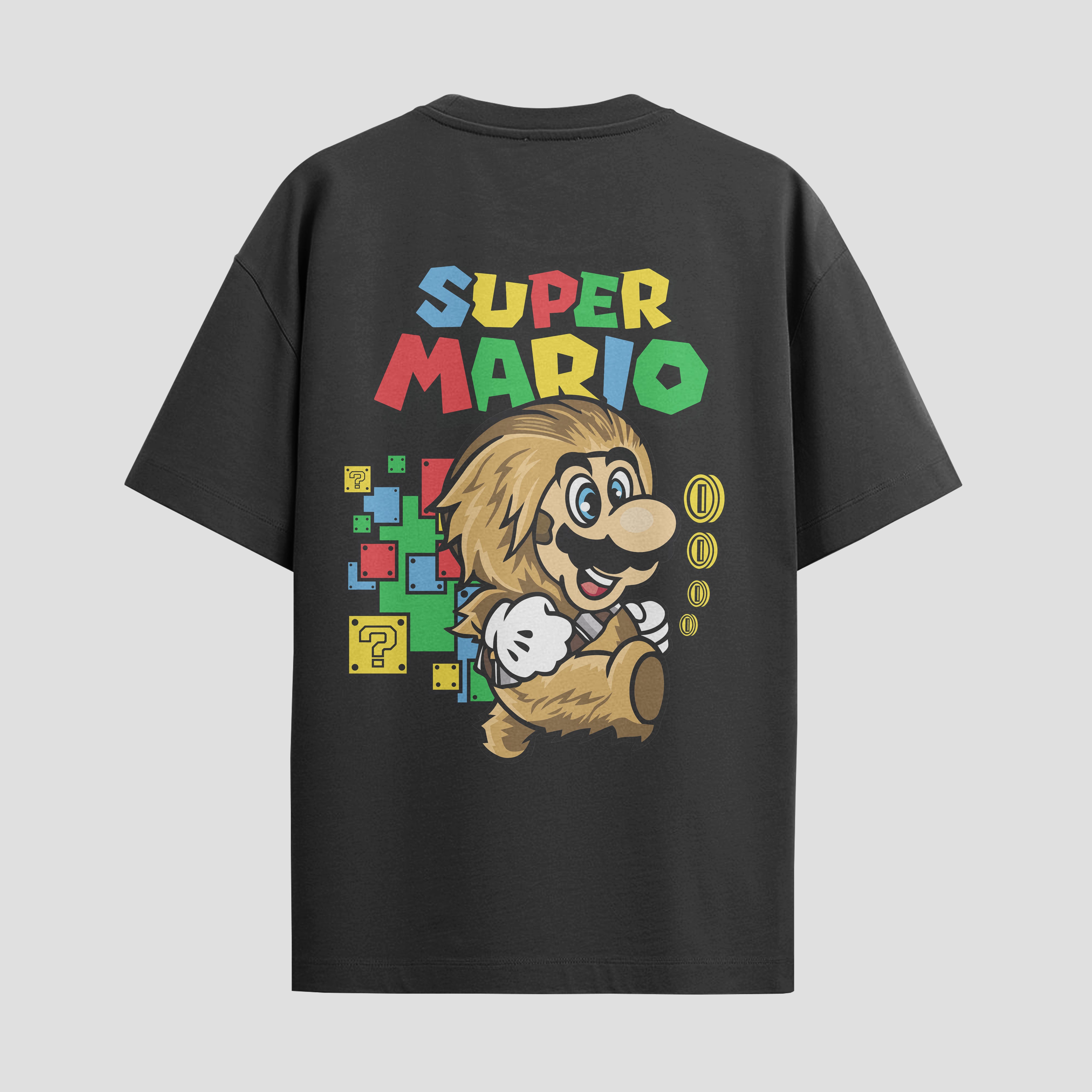 Playera urbana de anime y gaming ExtraLife MX, corte Standard Fit unisex ligero y transpirable en color Deep Black y Pure White, ropa de uso diario para gym y casual.