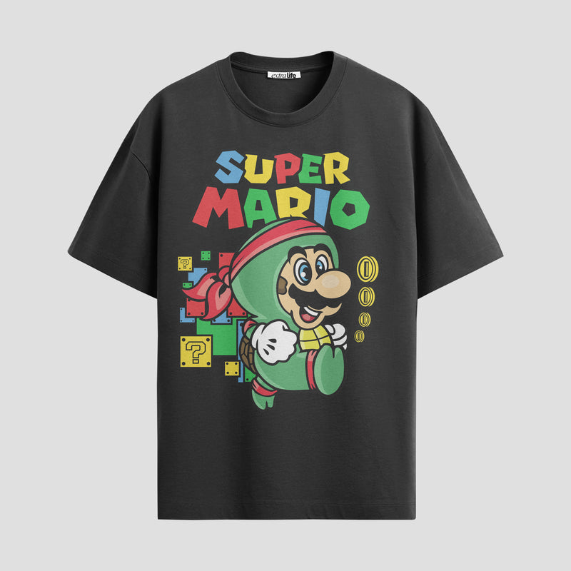 Playera urbana de anime y gaming ExtraLife MX, corte Standard Fit unisex ligero y transpirable en color Deep Black y Pure White, ropa de uso diario para gym y casual.