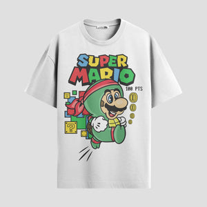 Playera urbana de anime y gaming ExtraLife MX, corte Standard Fit unisex ligero y transpirable en color Deep Black y Pure White, ropa de uso diario para gym y casual.
