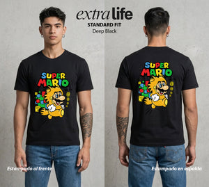 El Reino del Fontanero | El Campeon del Hongo #02241 - Playera Standard Fit | Deep Black - Foto en modelo