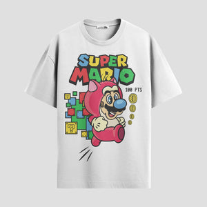 Playera urbana de anime y gaming ExtraLife MX, corte Standard Fit unisex ligero y transpirable en color Deep Black y Pure White, ropa de uso diario para gym y casual.