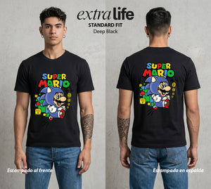 El Reino del Fontanero | El Fontanero Estelar #02243 - Playera Standard Fit | Deep Black - Foto en modelo