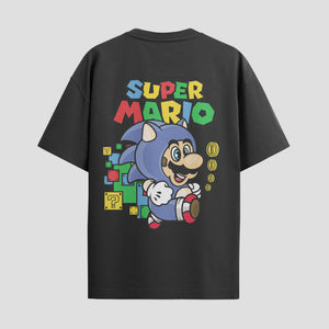 Playera urbana de anime y gaming ExtraLife MX, corte Standard Fit unisex ligero y transpirable en color Deep Black y Pure White, ropa de uso diario para gym y casual.