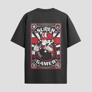 Playera urbana de anime y gaming ExtraLife MX, corte Standard Fit unisex ligero y transpirable en color Deep Black y Pure White, ropa de uso diario para gym y casual.