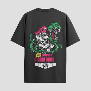 Playera urbana de anime y gaming ExtraLife MX, corte Standard Fit unisex ligero y transpirable en color Deep Black y Pure White, ropa de uso diario para gym y casual.