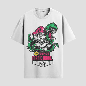 Playera urbana de anime y gaming ExtraLife MX, corte Standard Fit unisex ligero y transpirable en color Deep Black y Pure White, ropa de uso diario para gym y casual.