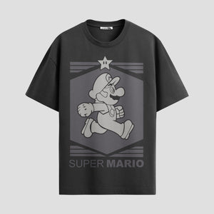 Playera urbana de anime y gaming ExtraLife MX, corte Standard Fit unisex ligero y transpirable en color Deep Black y Pure White, ropa de uso diario para gym y casual.
