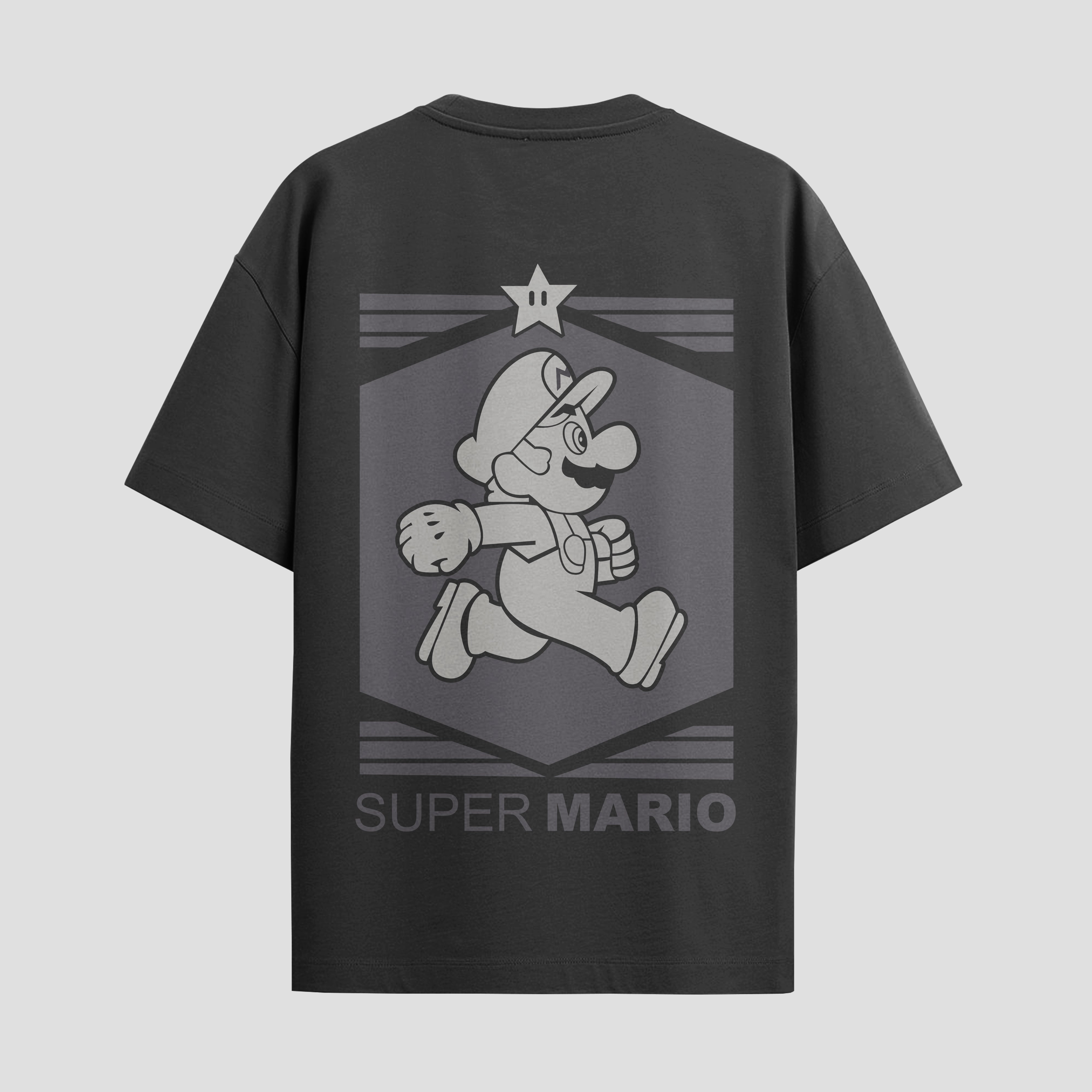 Playera urbana de anime y gaming ExtraLife MX, corte Standard Fit unisex ligero y transpirable en color Deep Black y Pure White, ropa de uso diario para gym y casual.