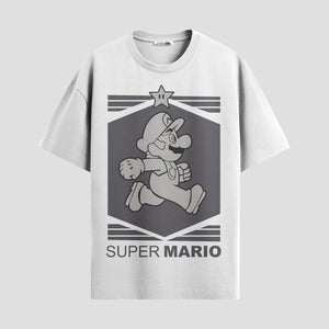 Playera urbana de anime y gaming ExtraLife MX, corte Standard Fit unisex ligero y transpirable en color Deep Black y Pure White, ropa de uso diario para gym y casual.