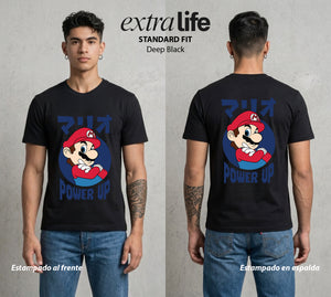 El Reino del Fontanero | El Campeon del Hongo #02256 - Playera Standard Fit | Deep Black - Foto en modelo