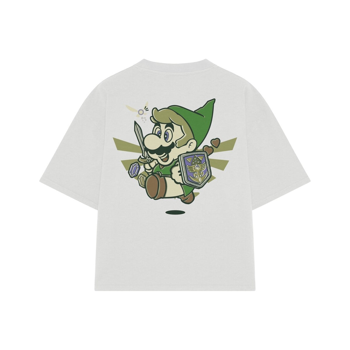Playera streetwear premium de anime y gaming ExtraLife MX, corte oversized drop shoulder ligero y fresco en color Deep Black y Off-White, moda urbana mexicana de culto.