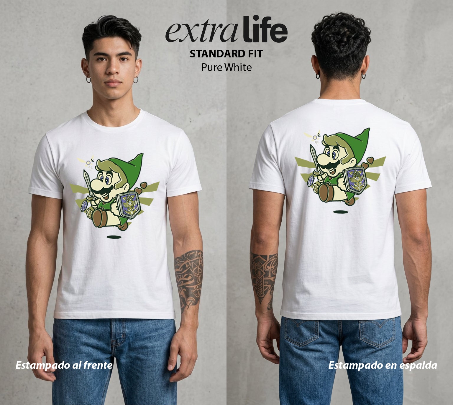 El Reino del Fontanero | El Clasico del Bien #02260 - Playera Standard Fit | Pure White - Foto en modelo
