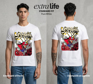El Reino del Fontanero | El Saltador del Reino #02261 - Playera Standard Fit | Pure White - Foto en modelo