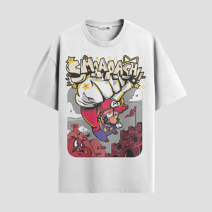 Playera urbana de anime y gaming ExtraLife MX, corte Standard Fit unisex ligero y transpirable en color Deep Black y Pure White, ropa de uso diario para gym y casual.