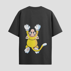 Playera urbana de anime y gaming ExtraLife MX, corte Standard Fit unisex ligero y transpirable en color Deep Black y Pure White, ropa de uso diario para gym y casual.