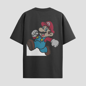 Playera urbana de anime y gaming ExtraLife MX, corte Standard Fit unisex ligero y transpirable en color Deep Black y Pure White, ropa de uso diario para gym y casual.
