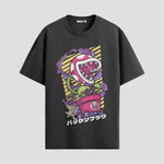 Playera urbana de anime y gaming ExtraLife MX, corte Standard Fit unisex ligero y transpirable en color Deep Black y Pure White, ropa de uso diario para gym y casual.