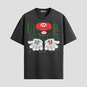 Playera urbana de anime y gaming ExtraLife MX, corte Standard Fit unisex ligero y transpirable en color Deep Black y Pure White, ropa de uso diario para gym y casual.