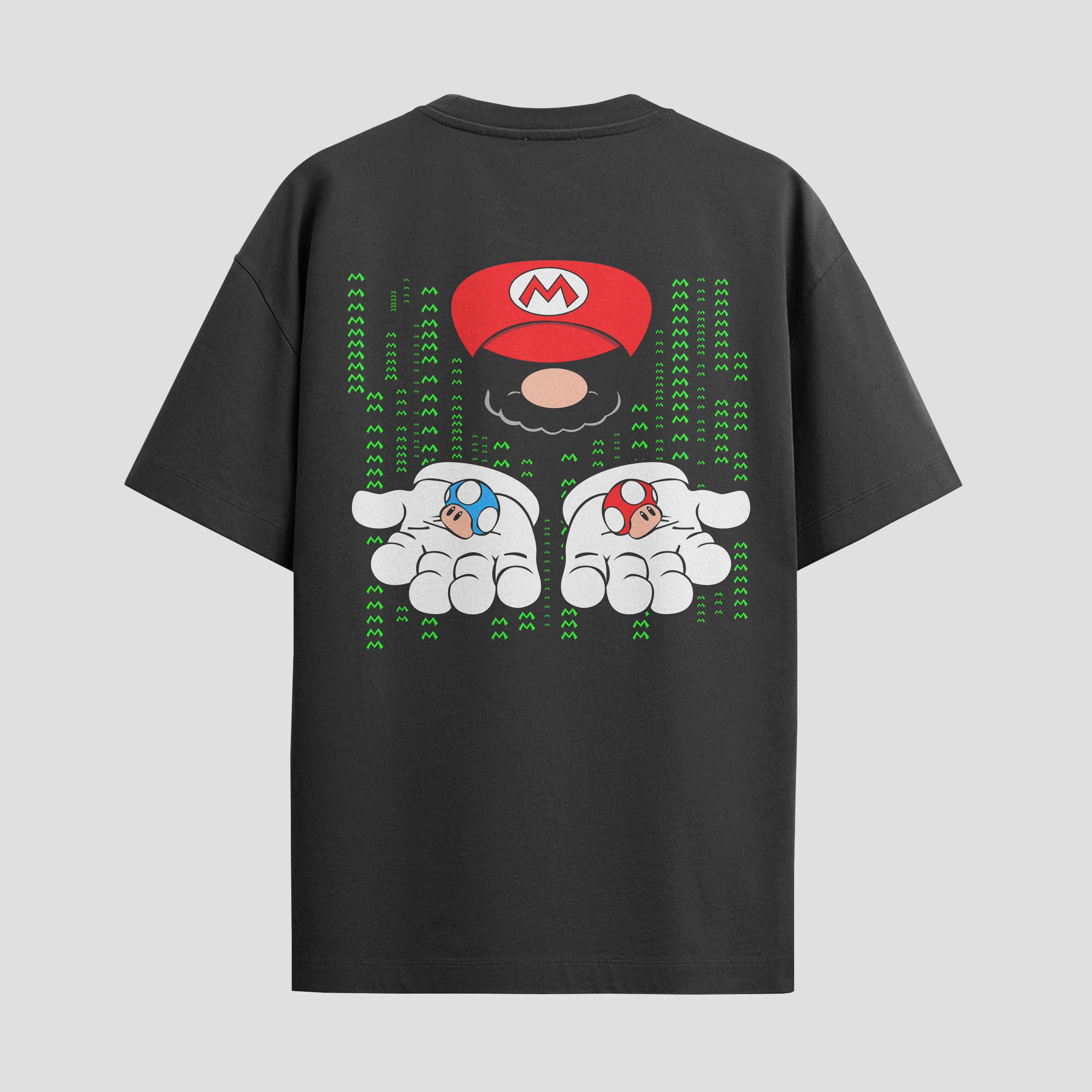 Playera urbana de anime y gaming ExtraLife MX, corte Standard Fit unisex ligero y transpirable en color Deep Black y Pure White, ropa de uso diario para gym y casual.