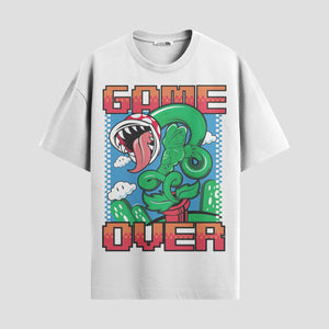 Playera urbana de anime y gaming ExtraLife MX, corte Standard Fit unisex ligero y transpirable en color Deep Black y Pure White, ropa de uso diario para gym y casual.