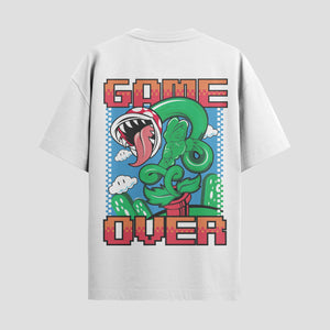 Playera urbana de anime y gaming ExtraLife MX, corte Standard Fit unisex ligero y transpirable en color Deep Black y Pure White, ropa de uso diario para gym y casual.