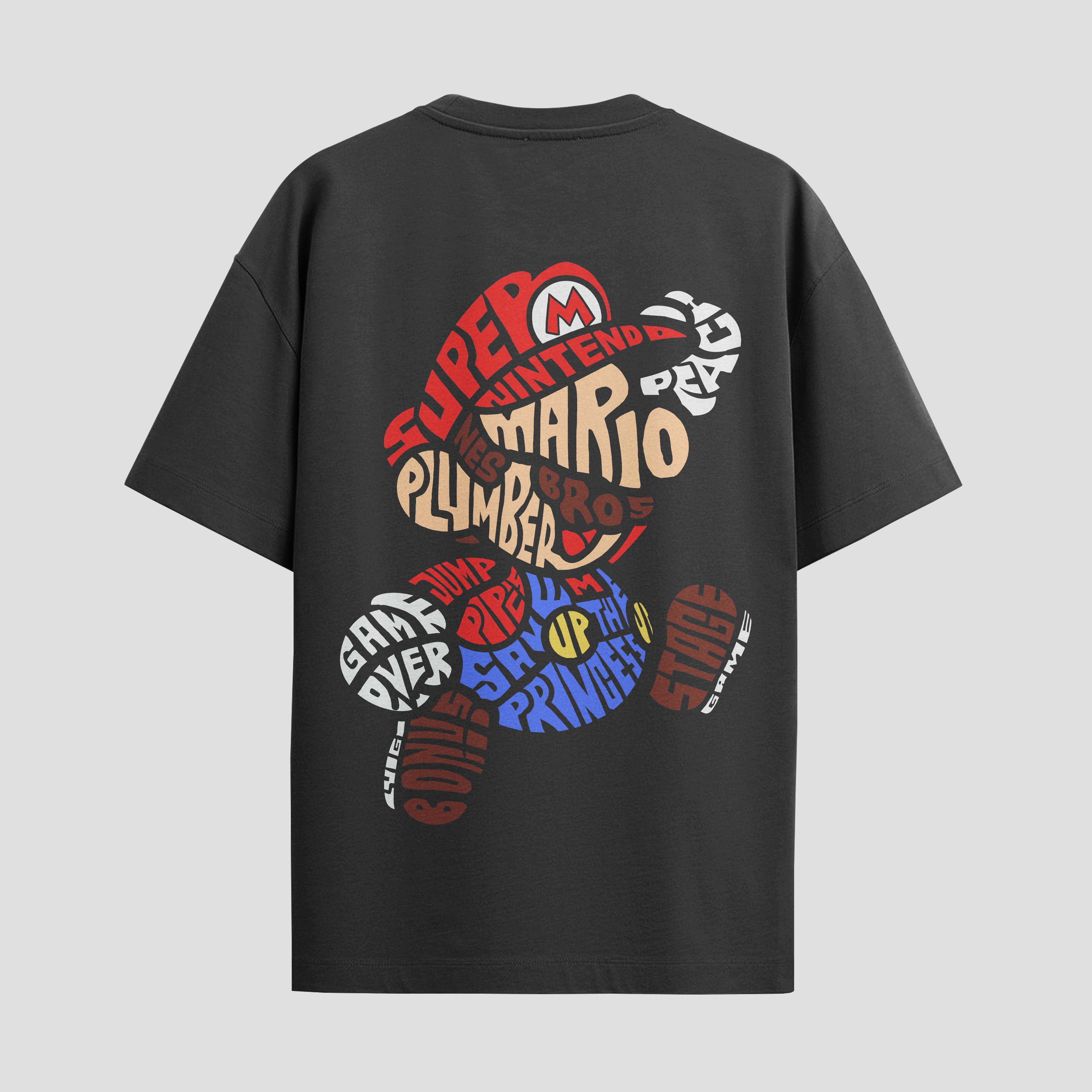 Playera urbana de anime y gaming ExtraLife MX, corte Standard Fit unisex ligero y transpirable en color Deep Black y Pure White, ropa de uso diario para gym y casual.