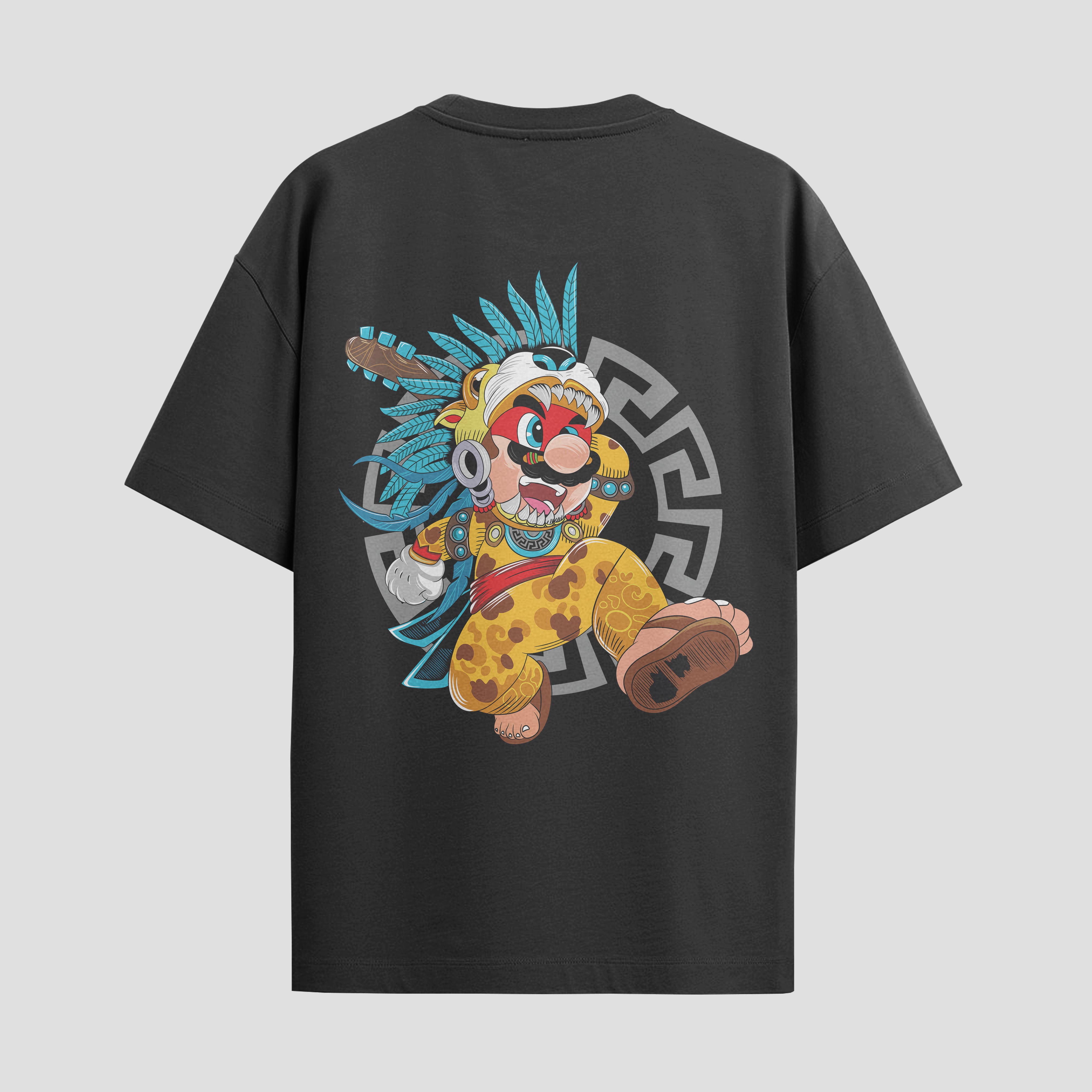 Playera urbana de anime y gaming ExtraLife MX, corte Standard Fit unisex ligero y transpirable en color Deep Black y Pure White, ropa de uso diario para gym y casual.