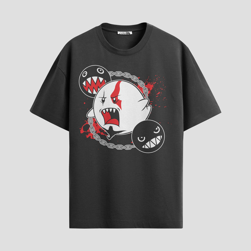 Playera urbana de anime y gaming ExtraLife MX, corte Standard Fit unisex ligero y transpirable en color Deep Black y Pure White, ropa de uso diario para gym y casual.